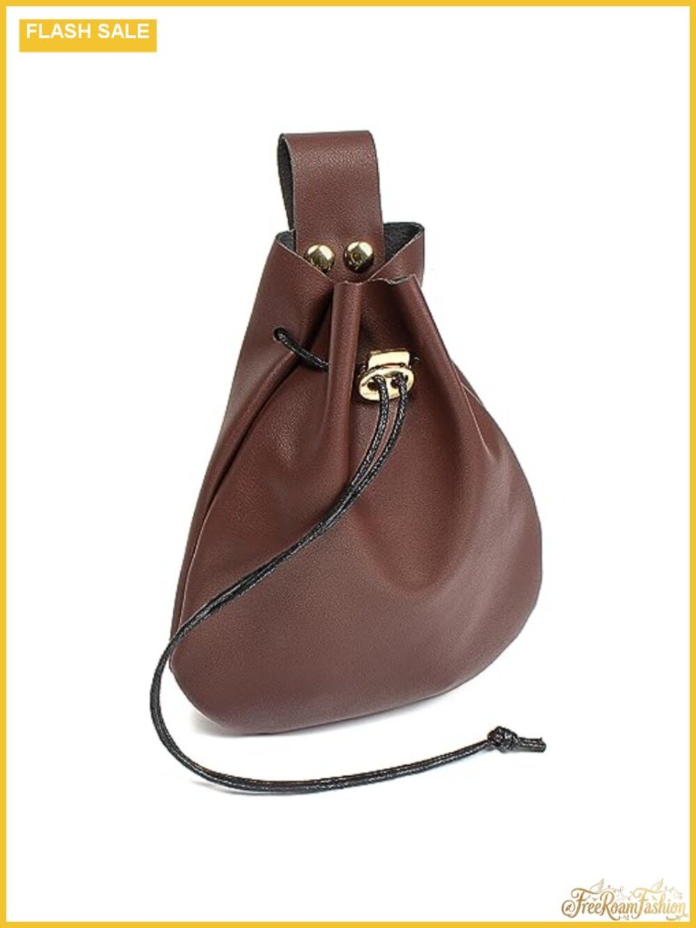 Leather Belt Pouch Medieval Renaissance Viking LARP Cosplay Drawstring Coin